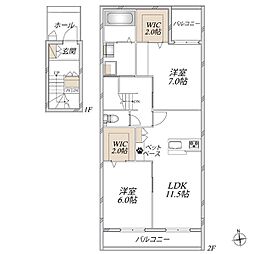AVENIR 2LDKの間取図画像