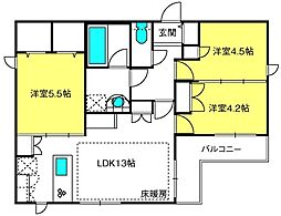 sweet rootsくすのき台 3LDKの間取図画像