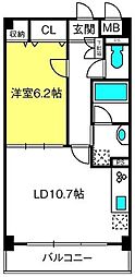 グランプエルタ 1LDKの間取図画像