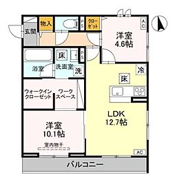 アーバンパレス21 2LDKの間取図画像