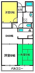 スガヤハイツ 3DKの間取図画像