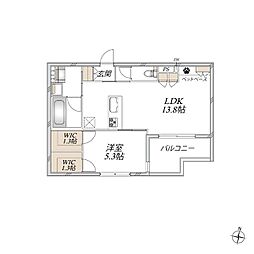 (仮称)新座市大和田メゾン 1LDKの間取図画像