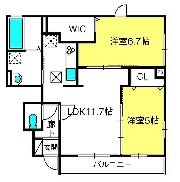 プランドール ｜埼玉県さいたま市北区本郷町(賃貸アパート2LDK・1階・55.53㎡)の写真 その2