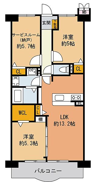 間取りを拡大表示