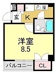 T・Hビル 1Kの間取図画像
