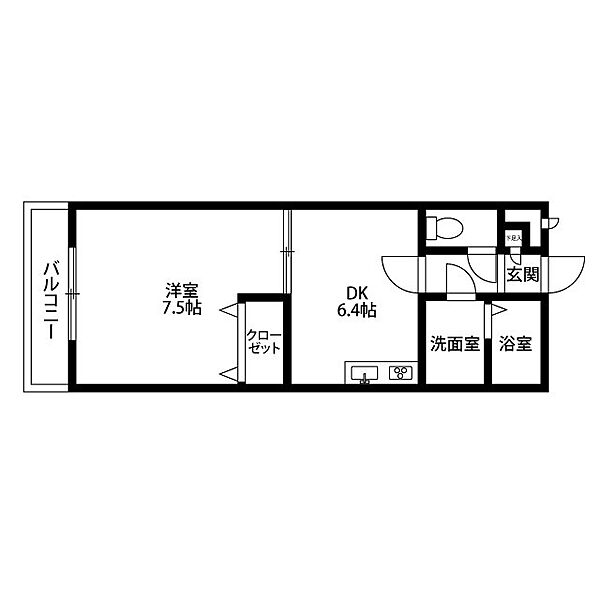 アンプルール リーブル Wing 107｜愛知県高浜市神明町(賃貸アパート1DK・1階・33.12㎡)の写真 その2