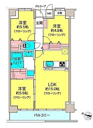 コスモ東浦和 3LDKの間取図画像