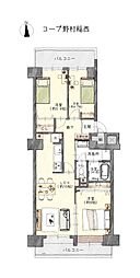 コープ野村稲西 3LDKの間取図画像