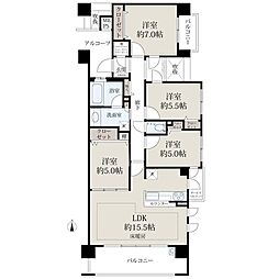 ザ・ガーデネスクシティコムズ館 4LDKの間取図画像