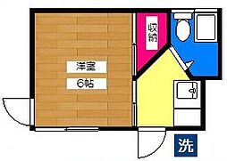 カネコハウス 1Kの間取図画像