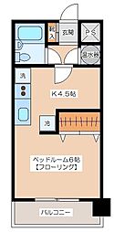 代田ウェスト ワンルームの間取図画像