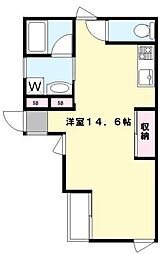 モン・サン・リュール経堂(MONT SAINT-LUEUR ワンルームの間取図画像