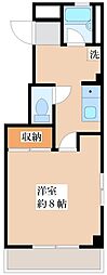 内藤マンション 1Kの間取図画像