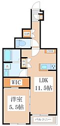 ラアメジスト 1LDKの間取図画像
