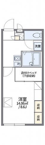 レオパレスレイン 105｜茨城県坂東市辺田(賃貸アパート1K・1階・23.18㎡)の写真 その2