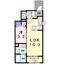 アイリスＣ 101 ｜ 茨城県つくば市みどりの中央44番地1（賃貸アパート1LDK・1階・36.22㎡） その2