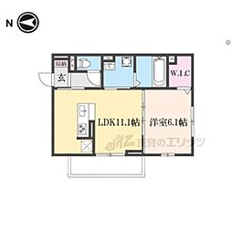 ＢＲＡＮＳＩＡ出町 1階1LDKの間取り