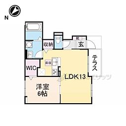 セピアコート 1階1LDKの間取り