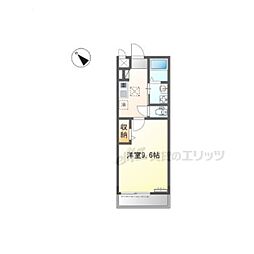 Asahi Tarnal(アサヒ ターナル) 1Kの間取図画像