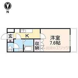 近江鉄道近江本線 ひこね芹川駅 徒歩7分の賃貸アパート 2階1Kの間取り