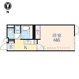 レオネクストボヌール南呉服 1Kの間取図画像