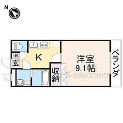 マコズ・アベニュー 1Kの間取図画像