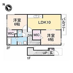 パディーポンド 2LDKの間取図画像