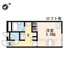 レオパレスRelieur 1Kの間取図画像