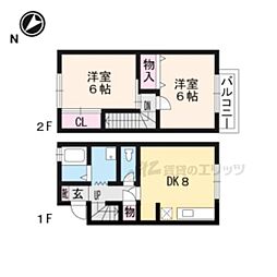 那由多のさとファミール 2DKの間取図画像