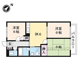 サープラスニシカワ 3DKの間取図画像