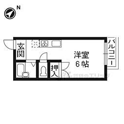 セーコーハイツ ワンルームの間取図画像