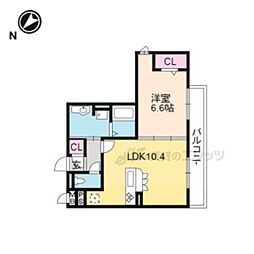 メゾンドゥエスポワール 1LDKの間取図画像