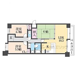 コスモ守山4番館 3LDKの間取図画像