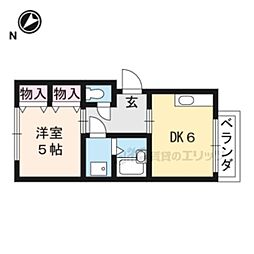 ジョーカンG 1DKの間取図画像