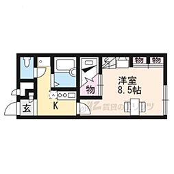 レオパレスオリオン 1Kの間取図画像