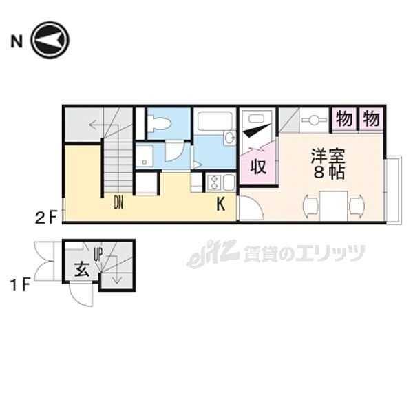 レオパレスワゲンエド 202｜滋賀県蒲生郡日野町松尾３丁目(賃貸アパート1K・2階・23.61㎡)の写真 その2