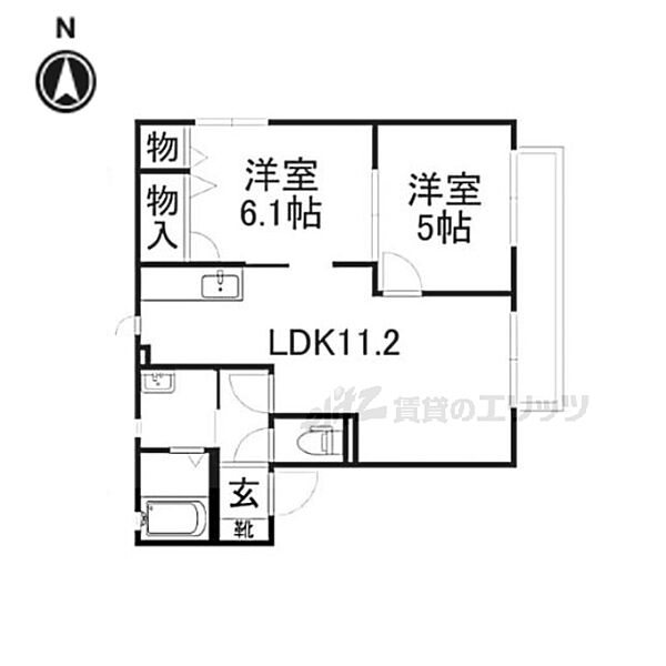 ソル　ビエント 202｜滋賀県彦根市芹川町(賃貸アパート2LDK・2階・50.07㎡)の写真 その2