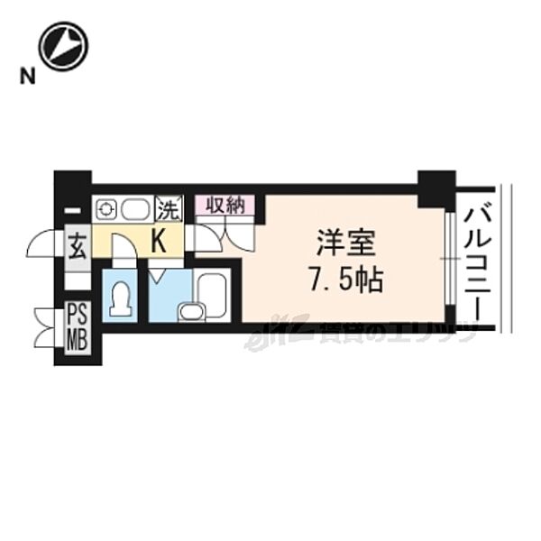 アイランド小野山 310｜滋賀県草津市野路町(賃貸マンション1K・3階・23.10㎡)の写真 その2