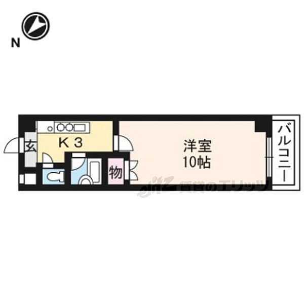 アートプラザ南笠 4009｜滋賀県草津市南笠東４丁目(賃貸マンション1K・4階・27.44㎡)の写真 その2