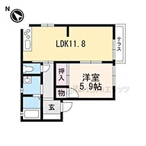 滋賀県栗東市大橋５丁目（賃貸アパート1LDK・1階・43.70㎡） その2