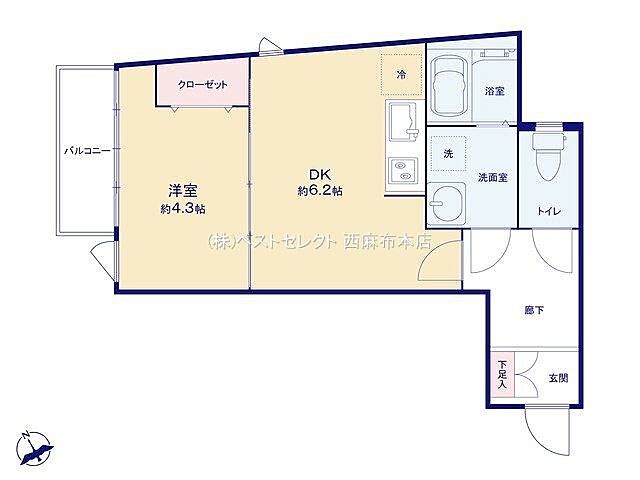 間取り ザ・ランド代官山青葉台 4階/-