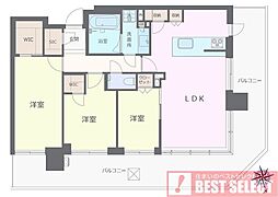 シティタワーズ東京ベイウエストタワー 3LDKの間取図画像
