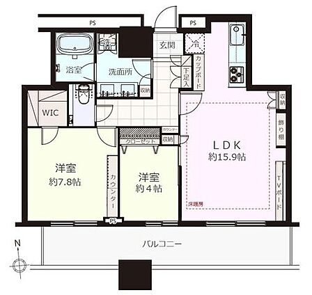 2LDK 間取り