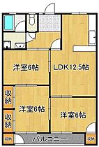 コーポ三桜  ｜ 福岡県北九州市若松区鴨生田4丁目（賃貸アパート3LDK・1階・67.90㎡） その2