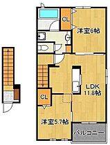 カルム・プロムナード花野路I  ｜ 福岡県北九州市若松区花野路1丁目（賃貸アパート2LDK・2階・56.68㎡） その2