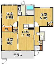 シャーメゾンひびきの  ｜ 福岡県北九州市若松区ひびきの南2丁目（賃貸アパート3LDK・1階・64.84㎡） その2