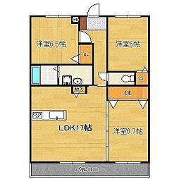セレッソひびきの 3LDKの間取図画像
