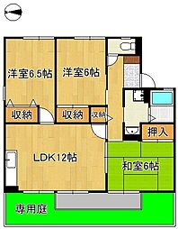 セジュールB 3LDKの間取図画像