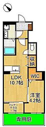 ボンシャンス楠木 1LDKの間取図画像