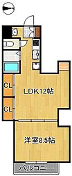 コンフォルト1 1LDKの間取図画像